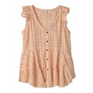 True craft womens large gauzy cotton shirt frayed western grunge lightweight